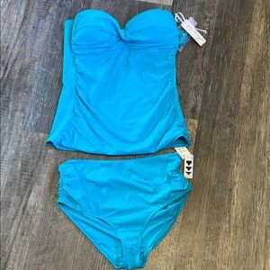 Anne Cole Blue Bikini Swimwear Set